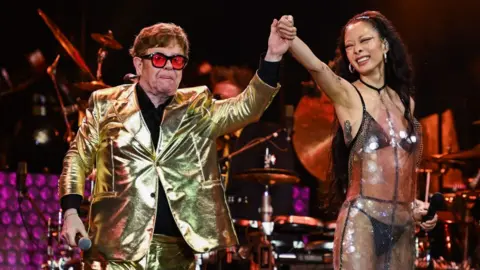 Getty Images Rina Sawyama and Elton John