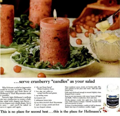 Alamy Advert for cranberry candles