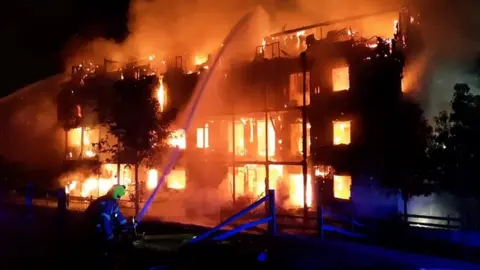 London Fire Brigade Fire at Worcester Park