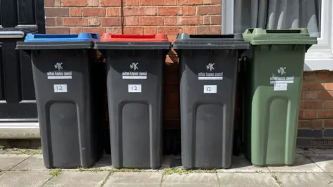 BBC Four wheelie bins in Milton Keynes