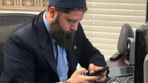 AFP Hassan Shibly, lawyer for Hoda Muthana, in his office in Tampa, Florida, on February 20, 2019