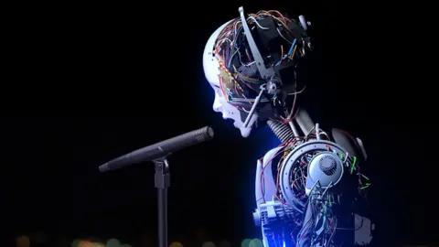 Getty Images Robot giving a speech