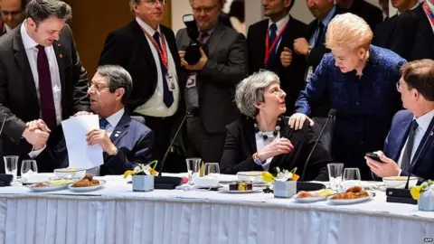 AFP Theresa May and other EU leaders