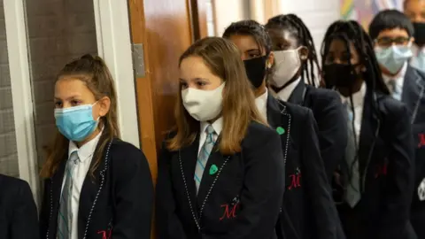 Getty Images Pupils at Moor End Academy in Huddersfield