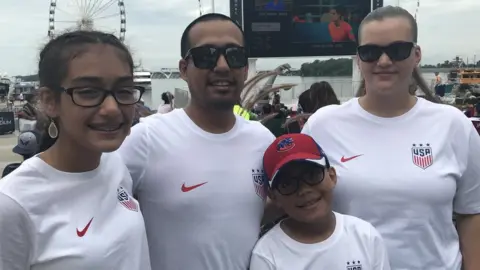 BBC Michelle Montesdeoca with husband Felix and children Natalie and Jayden