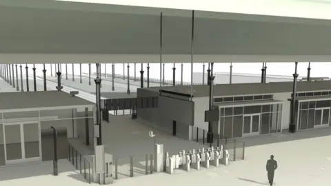 Planning documents Impression of plans for ticket barriers at Hull's Paragon Street station