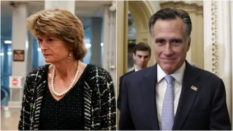 Reuters and EPA Lisa Murkoswki, left, and Mitt Romney