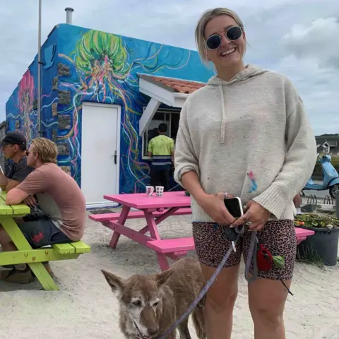 Tiffany Matthews Tiffany Matthews and dog