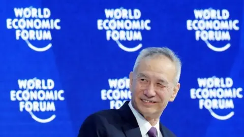 Science Photo Library Liu He at Davos WEF in 2018