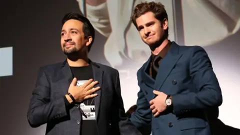 Getty Images Lin-Manuel Miranda and Andrew Garfield