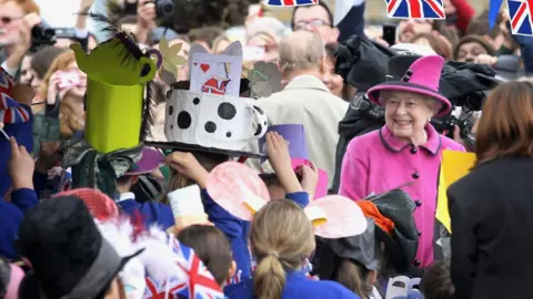 Getty Images The Queen in Sherborne