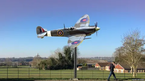 Secret Spitfires Computer image of how the new memorial will look