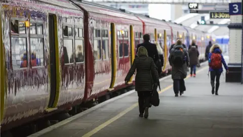 Getty Images train commuters