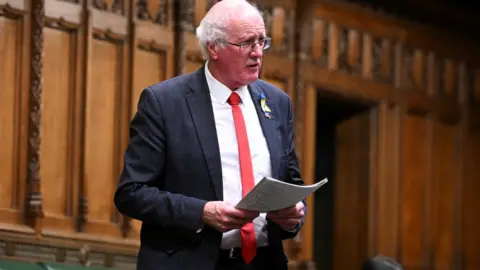 Reuters Jim Shannon in the House of Commons chamber