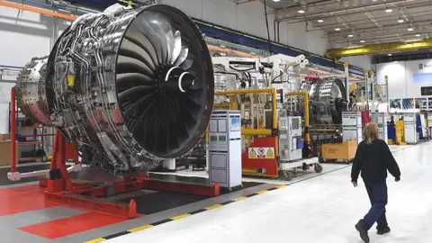 Getty Images Worker at Rolls-Royce factory