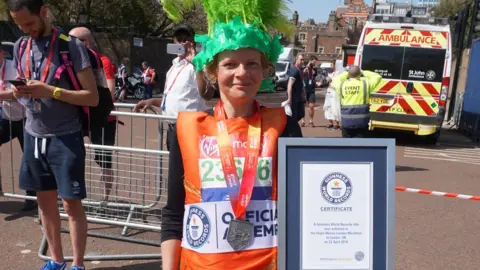 Guinness World Records Amy Shadbolt dressed as a carrot