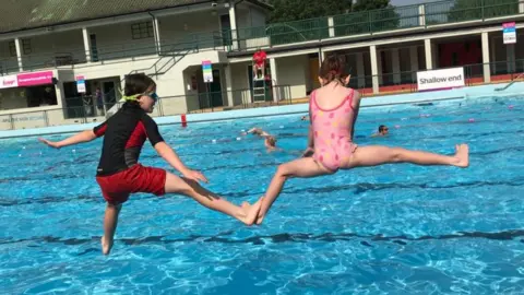 BBC fun at Peterborough Lido