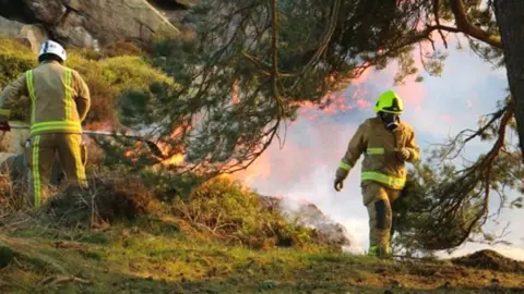 James Smith Firefighters on Ilkley Moor