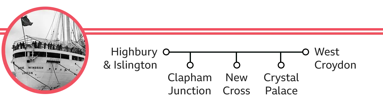 Windrush line: Highbury & Islington to Clapham Junction/New Cross/Crystal Palace/West Croydon