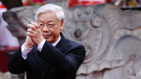 Getty Images Nguyen Phu Trong during a public event in October 2010