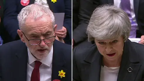 BBC Jeremy Corbyn and Theresa May