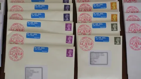 Lover Community Trust Envelopes with air mail stamps