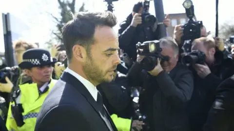 EPA Ant McPartlin outside Wimbledon Magistrates' Court