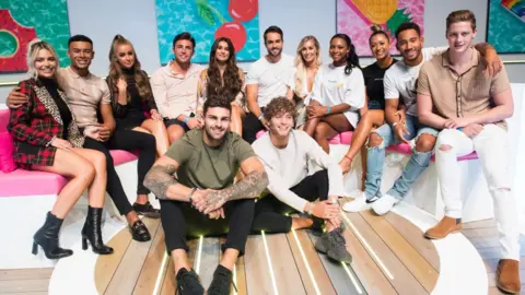 Getty Images Alex (far right) with Love Island