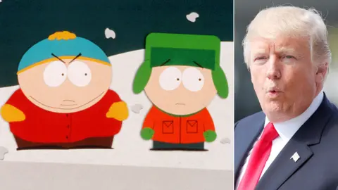 Shutterstock / Getty South Park and Donald Trump