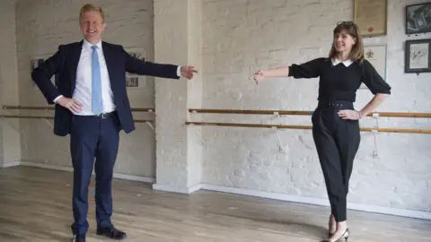 PA Media Culture Secretary Oliver Dowden and Dame Darcey Bussell at the Royal Academy of Dance in London