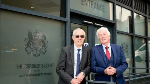 Wakefield Council Councillor Les Shaw, left, and senior coroner Kevin McLoughlin