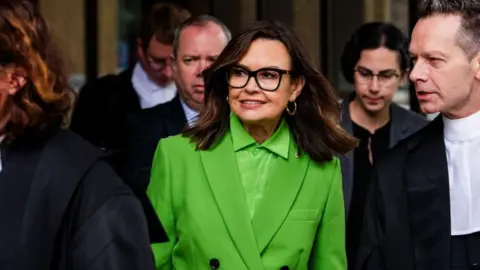 Getty Images Lisa Wilkinson outside court
