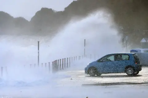 Pacemaker Big wave during Storm Barra in Whitehead, County Antrim