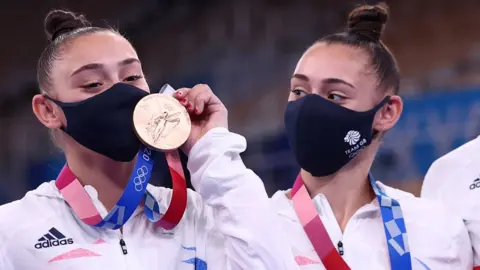 Reuters Jennifer (left) and Jessica Gadirova