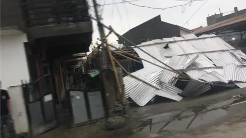 Luke Lasam Collapsed roof of a building in Tuguegarao