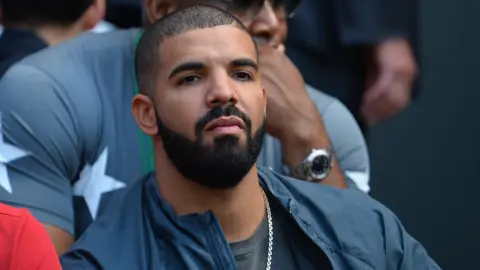 Getty Images Drake at Centre Court, Wimbledon, 2015