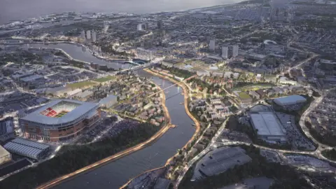 Sunderland City Council Computer generated image of the the proposed riverscape