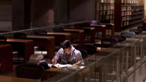 Getty Images Student in library