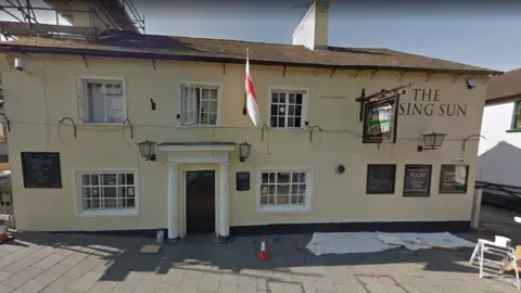 Google Rising Sun pub in Wimborne