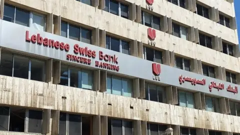 Lebanese Swiss Bank in Beirut, Lebanon (29 June 2021)