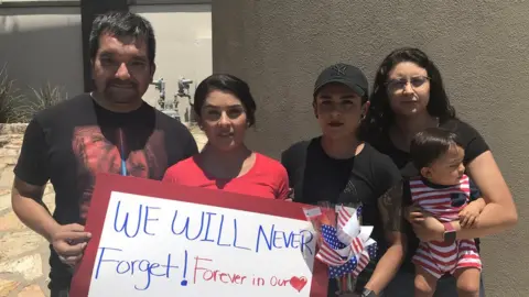 Julio Novoa, Danielle Novoa, her twin Jessica Torres, and friend who didn’t give her name, holding 10-month-old Richard