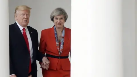 EPA Donald Trump and Theresa May