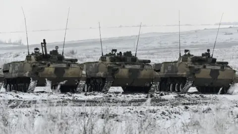 Reuters Russian tanks near the border with Ukraine