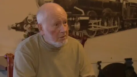 BBC Dr Julian Tudor Hart giving an interview for BBC programme Dragon's Eye