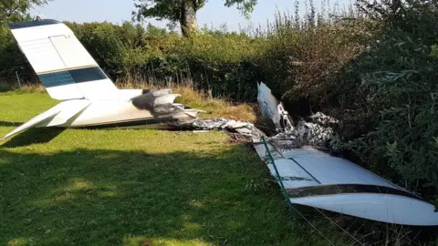 Viewer's photograph Blackpool Corner plane crash