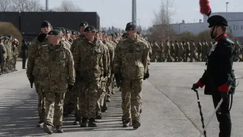 Reuters British soldiers at the NATO base in Tapa, Estonia