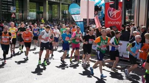 Getty Images Runners in the 2014 London Marathon