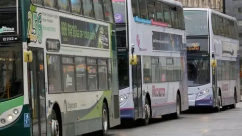 Getty Images Buses in Manchester