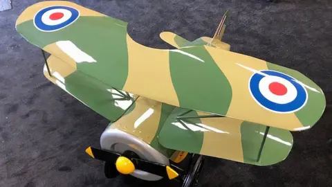 Humbert & Ellis A British bi-plane which is part of the pedal car collection going to auction