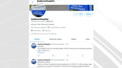 NHS England Fake Twitter account